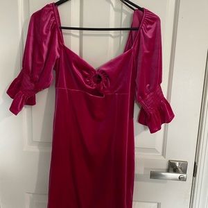 Velvet fuchsia  dress